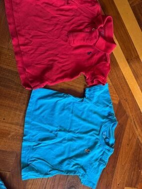 Ralph Lauren 9M Bundle- Red polo and Blue tee
